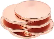 COOPHYA 6 Pack of Round Brass Coins Engraving Blanks for Diy Crafts for Personalization Collectors