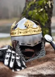 Helmet of Robert the Bruce - Medieval Knight Chainmail Helmet for Halloween.