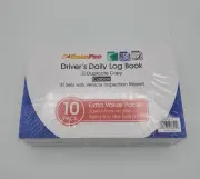 Log Book for Daily Truck Drivers with 7 & 8 Day Recap, 10 Pack, 2-Ply... Carbon
