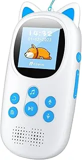 32GB MP3 Player with Bluetooth 5.0, Oilsky 750mAh Kids Music Player with Speaker, Portable Sports Digital Audio Players with FM Radio, Voice Recorder, Pedometer, Up to 128GB - Earphones Included