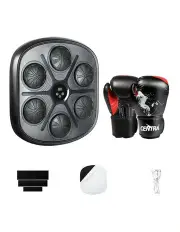 [Centra] Electronic Smart Music Punching Box With Boxing Glove 12 OZ in Black