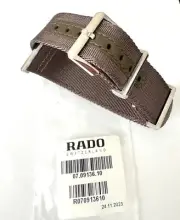 Original RADO Captain Cook 21mm GRAY Nylon Cloth Wraparound Watch Band Strap