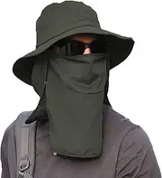 [ZOORON] Fishing Bucket Hat for Men, Wide Brim UV Protection Sun Hat Waterproof Breathable Boonie Hat