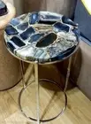 Natural Agate Sofa Side Drink Table Top Agate Living Room Patio Cyber Monday
