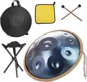 Handpan Drums Sets G Minor 440Hz 18 Inches Steel Hand Drum with Soft Hand Pan Ba