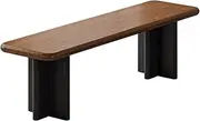 LYXWGRZD Dining Bench, Wood Bench, Kitchen Bench with Rounded Corner, Farmhouse Wood Bench, Table Benches, Dining Room Bench for Entryway, Bedroom, Living Room(140cm/55.1in)