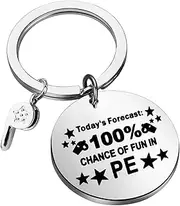 [MYOSPARK] PE Teacher Gift PE Teacher Keychain Physical Education Teacher Appreciation Gift from Student