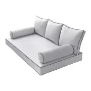 |COVER ONLY| Style3 Crib Contrast Trim Daybed Mattress Bolster Back Covers AD105