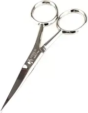 Henbor Italy Mustache & Beard Scissors Nickel Plated Special C45 Carbon Steel Pr