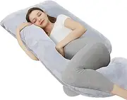 Pregnancy Pillow for Sleeping- Providing Extreme Comfort, Support, and Tranquility - Ensuring Relaxation Throughout Every Night's Rest (Cloud Gray)