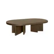Roshan 1.3m Pill Shape Coffee Table - Caramel Oak