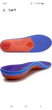 LARSARO Plantar Fasciitis MEN 12 - 12 1/2 | WOMEN 14 - 14 1/2--(305mm), Blue