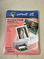 Invent It! Half Fold Gloss Finish Greeting Cards 10 Ink Jet Printer 02253-0