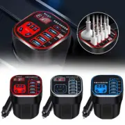 Efficient Car Power Inverter 12V24V to 220V with 4 USB Charging Sockets