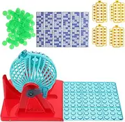 CORHAD Bingo Game Set with Cage Bingo Balls and Bingo Handheld Machine for Bingo Games and Party Game Prop