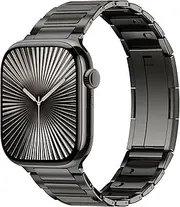 Tool-free Adjustable for Apple Watch Band Metal 49mm 44mm 45mm 46mm 42mm 41mm 40mm 38mm Men Women,Stainless Steel iWatch Bands Replacement Strap for Apple Watch Ultra 2 Ultra Series 10 9 8 7 6 5 4 3