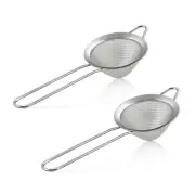 Fine Mesh Strainer Set of 2 3.3 Inches Stainless Steel Tea Strainer with Long...