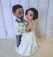 Bride and groom wedding cake topper, personalized bride and groom, Mrs and Mr