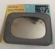 Shatterproof Backseat Baby Mirror: Rear Facing, Grey 8.625” X 12.25”