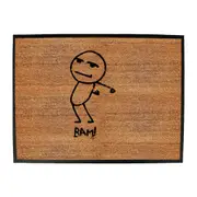 Bam Stickman - Funny Novelty Doormat Man Cave Floor mat
