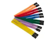 120 Belkin® Hook and Loop Reusable Wire/Cable Ties, Assorted Colors
