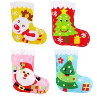 在飛比找蝦皮商城優惠-聖誕節 聖誕襪 材料包 DIY手作 彩色禮物襪 耶誕 聖誕【