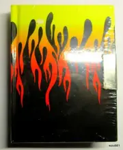 Vintage Y2K Shrink-Wrapped Flame Fire 4½” X 3½” X 1” Lock With Key Journal Diary