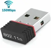 150Mbps Mini USB Wireless 802.11N Card WiFi Network Dongle Adapter Computer PC