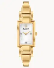 Bulova Men's Watch White Dial Stainless Steel Bangle Classic 97P141