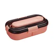 2Pcs Japanese Lunch Box Portable Student Beno Box with Cutlery Leak-Proof Food Container Box for Kids School Microwave Food Box