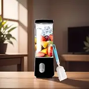 Portable Blender, High Speed Personal Size Blender for Smoothies and Shakes 450ml,USB Rechargeable Fresh Juicer Cup for Travel