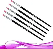 Himmlfel Rubber PaintingBrush，5 Pieces Silicone Brushes Silicone Brush，Paint by Numbers Brush Silicone，Colour Modelling ，Pottery，Clay ，Modelling Clay，Pottery Tool (Size 4)