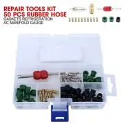 Repair Tools Kit 50 Pcs Rubber Hose Gaskets Refrigeration AC Manifold Gauge