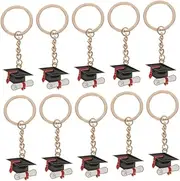 [GAROZATION] 12pcs 2025 Doctor Hat Keychain Custom Photo Key Chains Keychains Quick Release Keychain Key Ring Clips Hat Decorate Charm Grad Cap Charm Graduation Party Favor Keyring Zinc Alloy