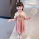 寶貝童裝女童夏裝連身裙中國風女寶寶夏季漢服公主裙唐裝復古兒童裙子洋裝夏款
