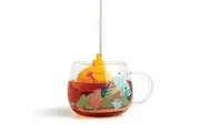 Ototo Under The Tea Themed Loose Leaf Tea Infuser Strainer And Glass Teacup Set