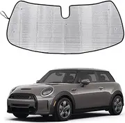 Windshield Sunshade for Mini Cooper 2015-2024 Hardtop 4 Door Front Window Sun Shade Foldable Reflective Sun Visor Custom Sunscreen UV Blocker Privacy Protector HeatShield Keeps Your Vehicle Cool