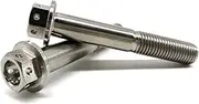 SSTI M10 Titanium Brake/Race Track Caliper Bolts Taper Socket/Hex Flange (6 PCS/Set) (M10x1.25x73mm)