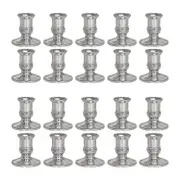 10pairs/pack Dinner Table Home Decor Romantic Candle Holder For Living Room Base Silver