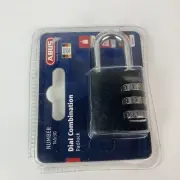 ABUS Combination Padlock, Side, Black/Silver 145/30 Black