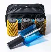 XCMAN Ski Roto Brush Kit Roto Brush Handle Axle with All 3 Brushes:Nylon,Hors...