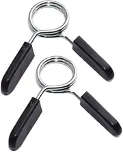 AIMALL Clips Dumbbell Gym Weight Bar Collar Spring Standard Barbell 28mm Lock Clamp, Durable Iron Gym Weight Bar Collar Clips with Rubber Grip
