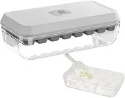 Ice Freezer Tray, Box Container | Non-Stick Stackable Ice Tray, Making Mold Set with Lid and Bin for Vodka, Coffee, Wine