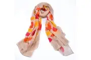 Women Fashion Accessory Elegant/Romantic Leaf Print Everyday Scarf Beige