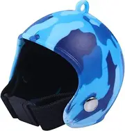 BUGUUYO 1Pc Chicken Helmet for Small Pets Camouflage Bird Hat Headgear for Duck Quail Hen Safe Comfortable Hard Hat with Elastic Band Protects Poultry Head