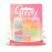 Goody Girls Classics Mini Claw Clips, 24 Count, Pack of Six