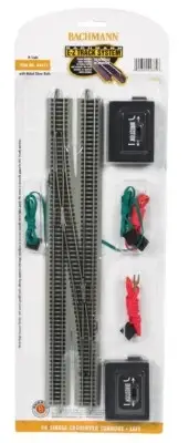 Bachmann N Scale EZ-Track Roadbed Train Track #6 Single Crossover Left Hand