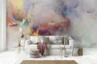 3D Colorful Smoke Wallpaper Wall Mural Removable Self-adhesive 70