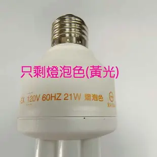 東亞21W 3U電子式燈泡(黃光)~~出清品