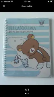 San-x Rilakkuma Shima Shima Everyday Stripes Spiral Notebook